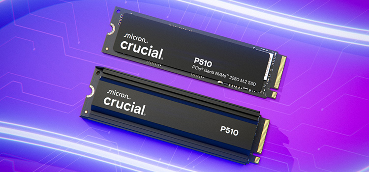Crucial P510 Gen5 NVMe SSD с висока скорост и енергийна ефективност